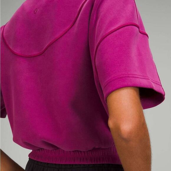 lululemon athletica Tops - LULULEMON Softstreme Gathered T-Shirt in Magenta Purple Sz. 10